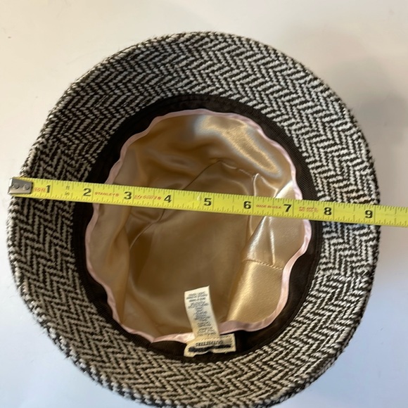 American Eagle Outfitters Wool Bucket Hat Brown Herringbone - Picture 9 of 11